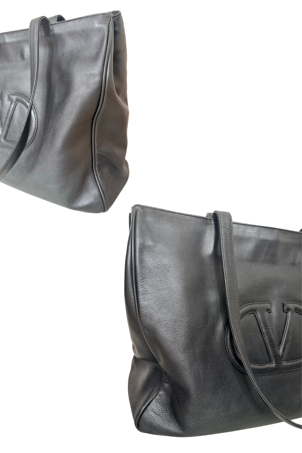 Valentino Black Soft Leather Large Tote