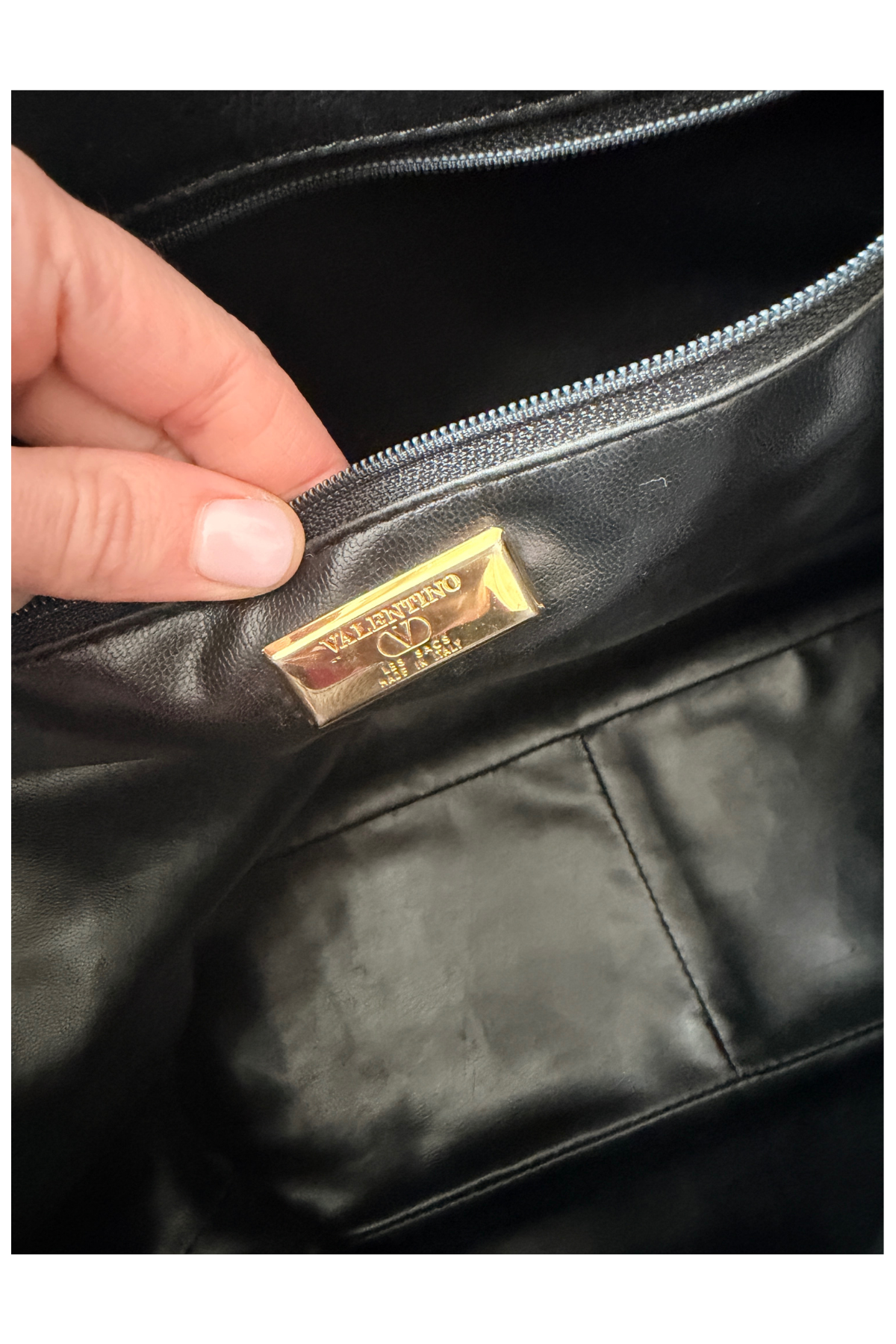 Valentino Black Soft Leather Large Tote