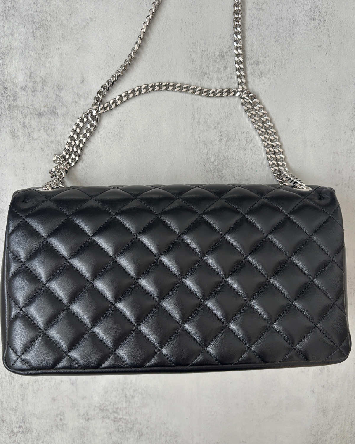 Versace Quilted Lambskin Leather Shoulder Bag with Medusa Medallion