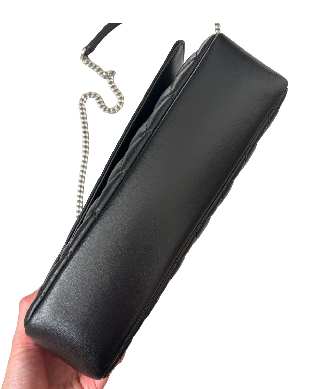 Versace Quilted Lambskin Leather Shoulder Bag with Medusa Medallion