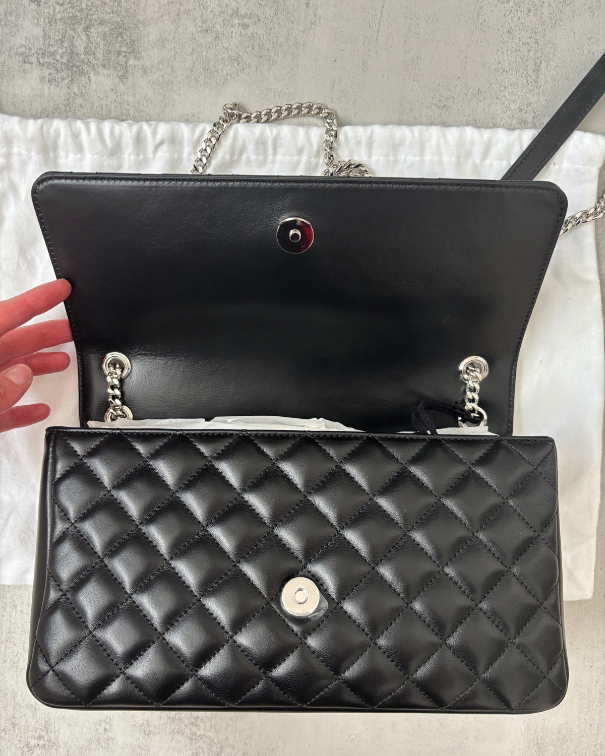 Versace Quilted Lambskin Leather Shoulder Bag with Medusa Medallion