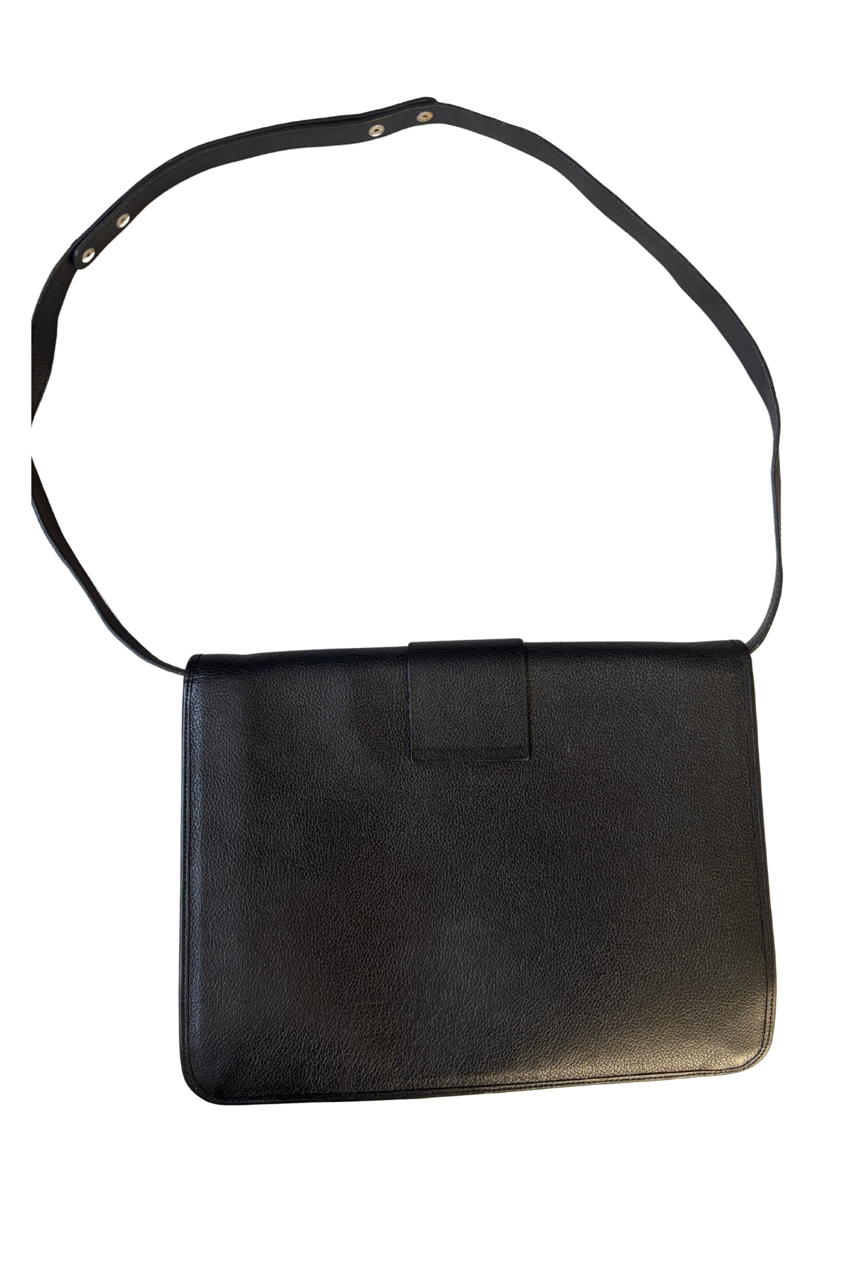 Vintage YSL Black Leather Shoulder / Portfolio Bag (90's)