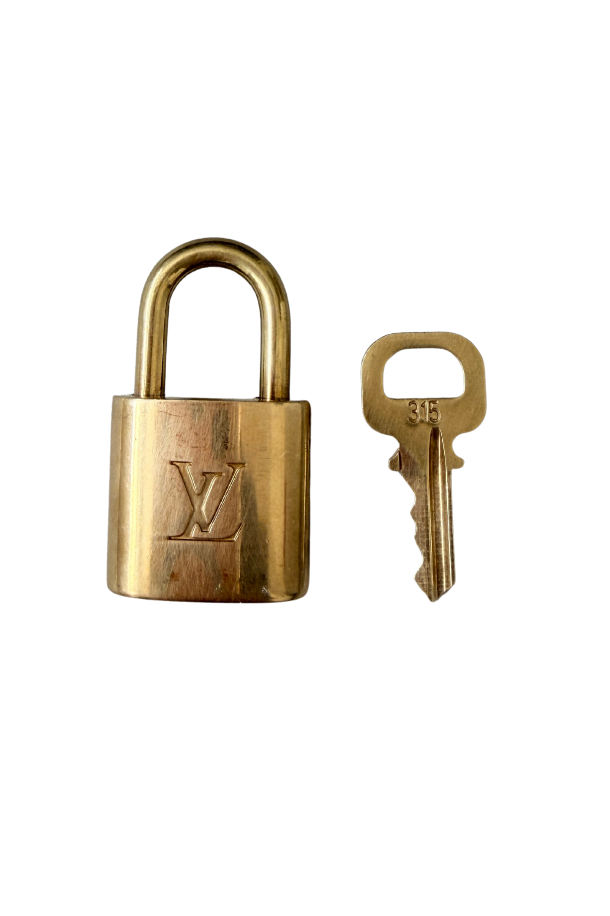Louis Vuitton Vintage Brass Lock & Key #315