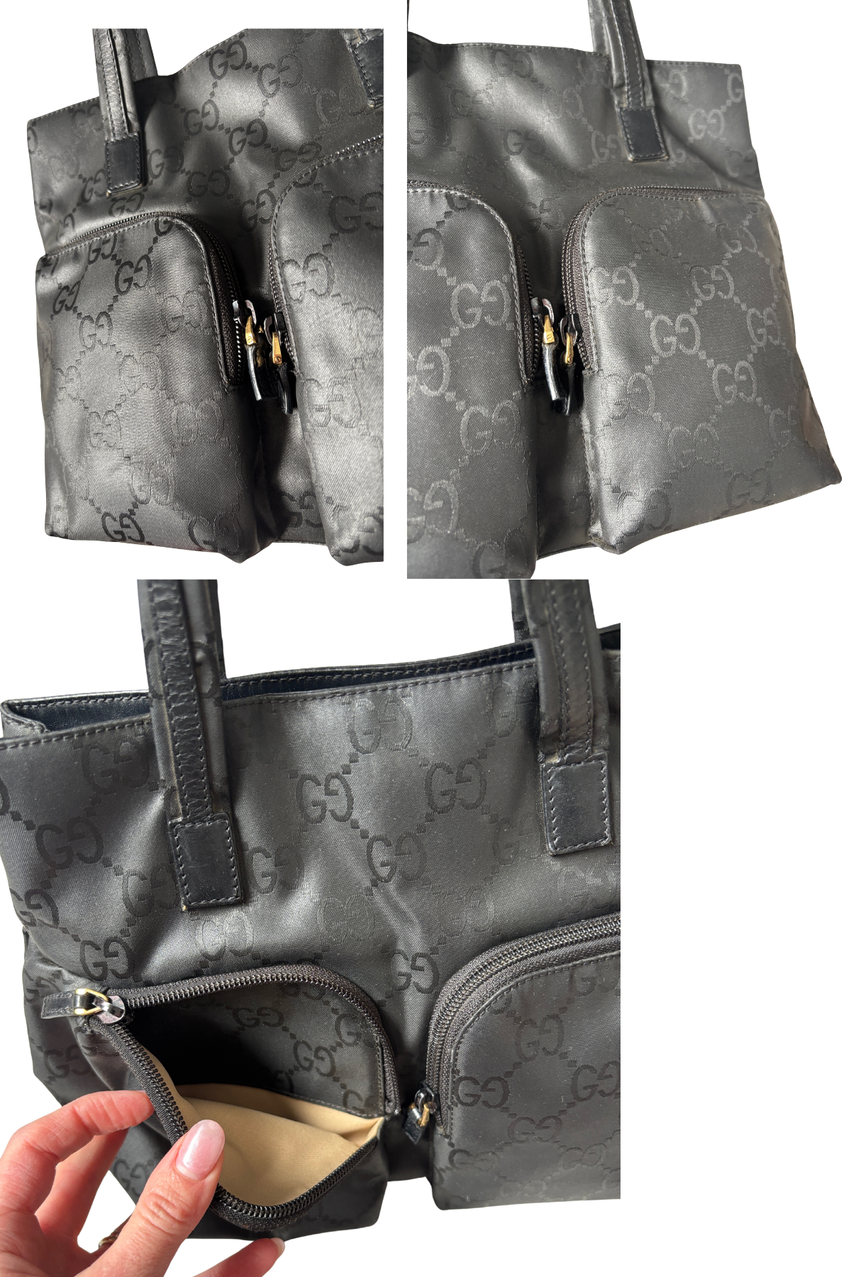 Gucci GG Black Nylon Mini Handbag