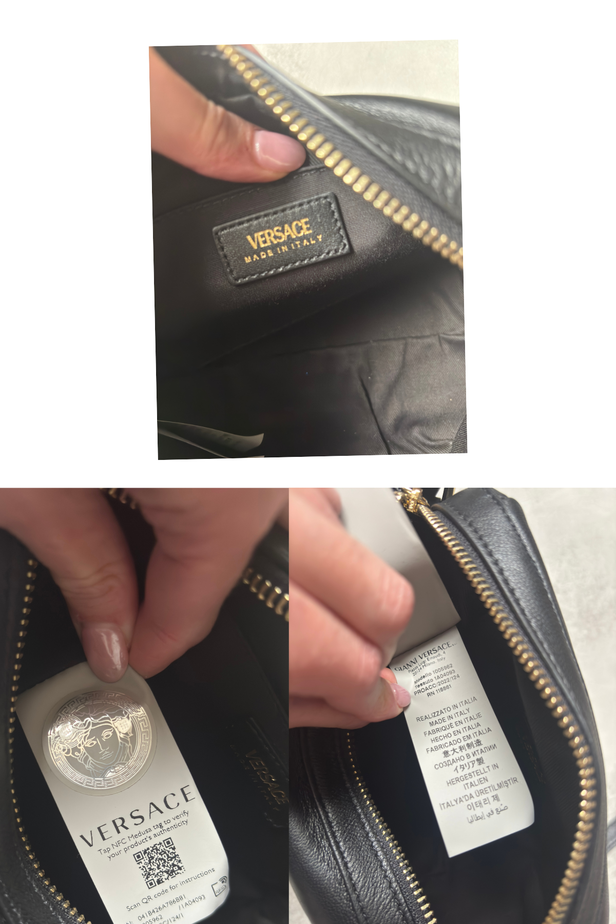 VERSACE Medusa Leather Camera Bag