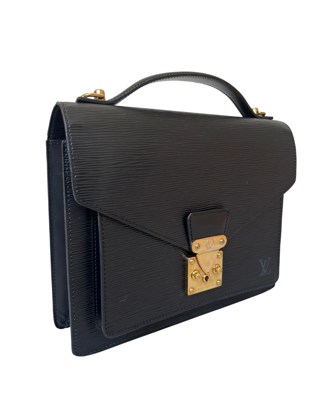 Vintage Louis Vuitton Black Epi Marceau Handbag (1994)