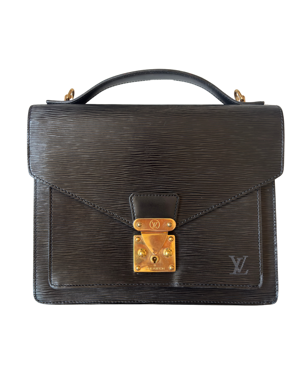Vintage Louis Vuitton Black Epi Marceau Handbag (1994)