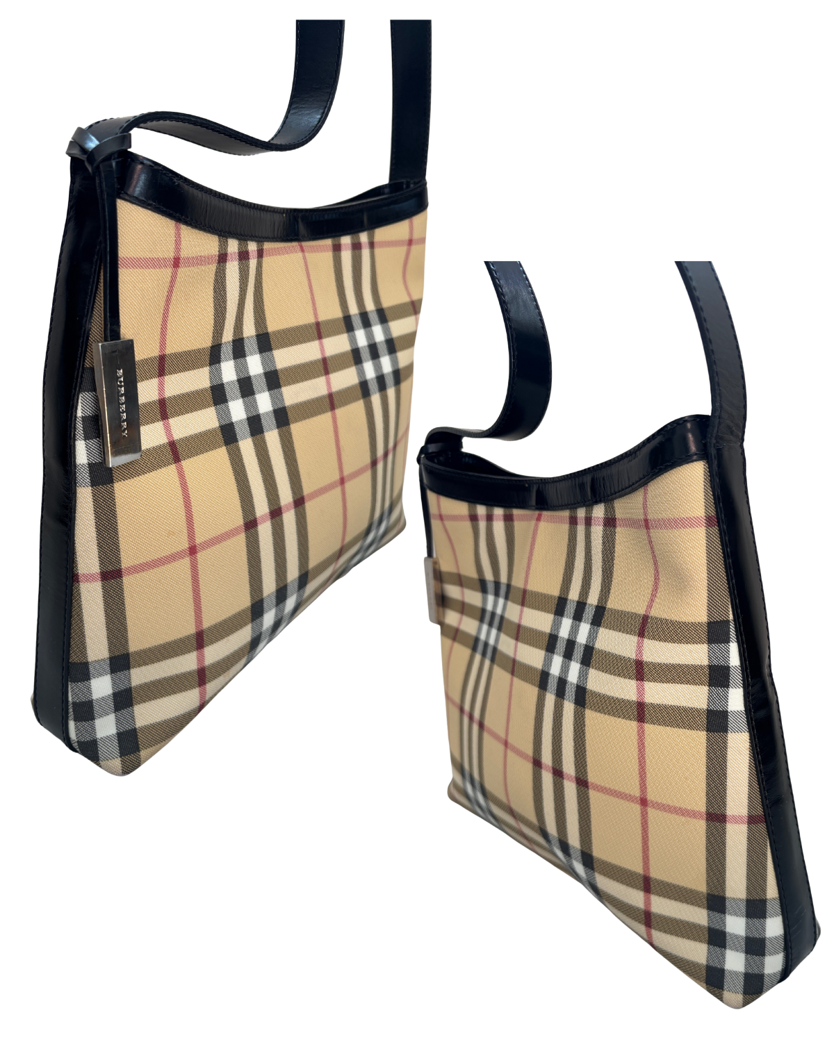 Burberry Vintage Haymarket Check Shoulder Bag