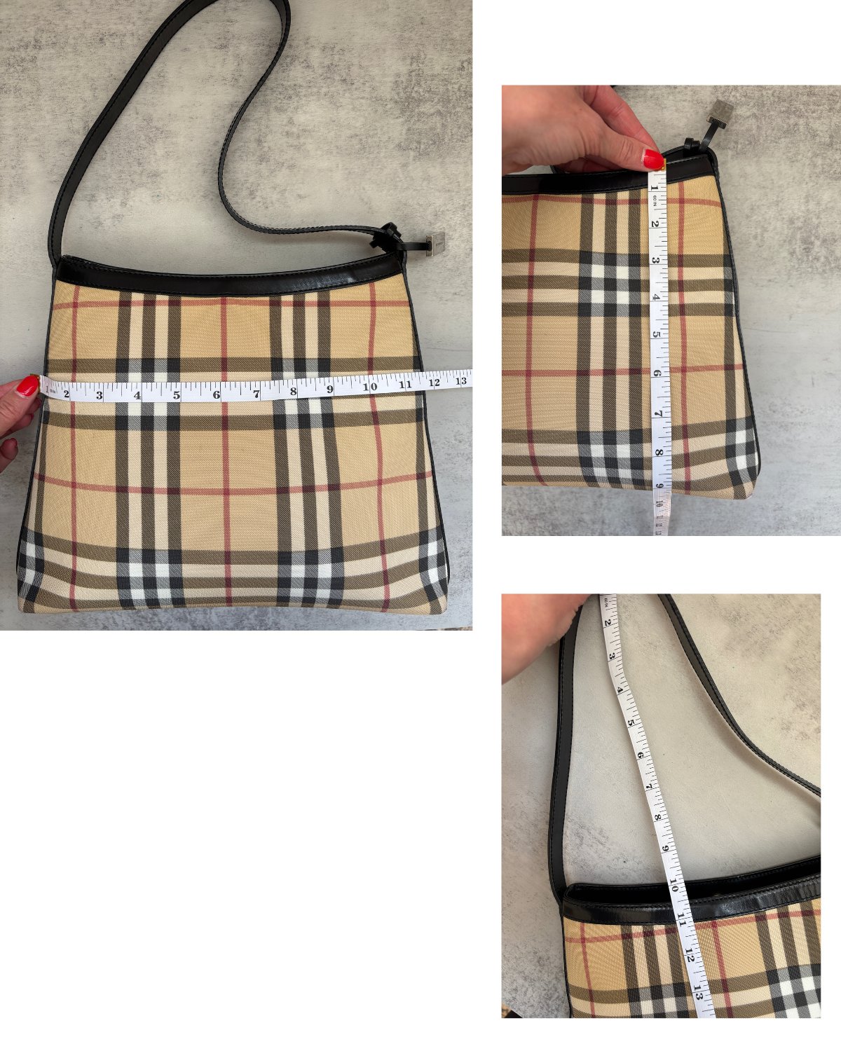 Burberry Vintage Haymarket Check Shoulder Bag