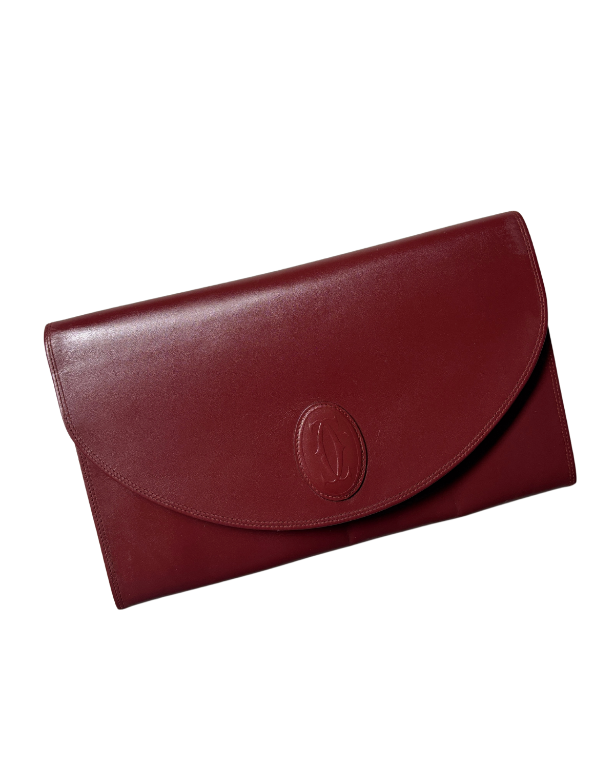 Cartier Vintage Bordeaux Leather Clutch (1970's)