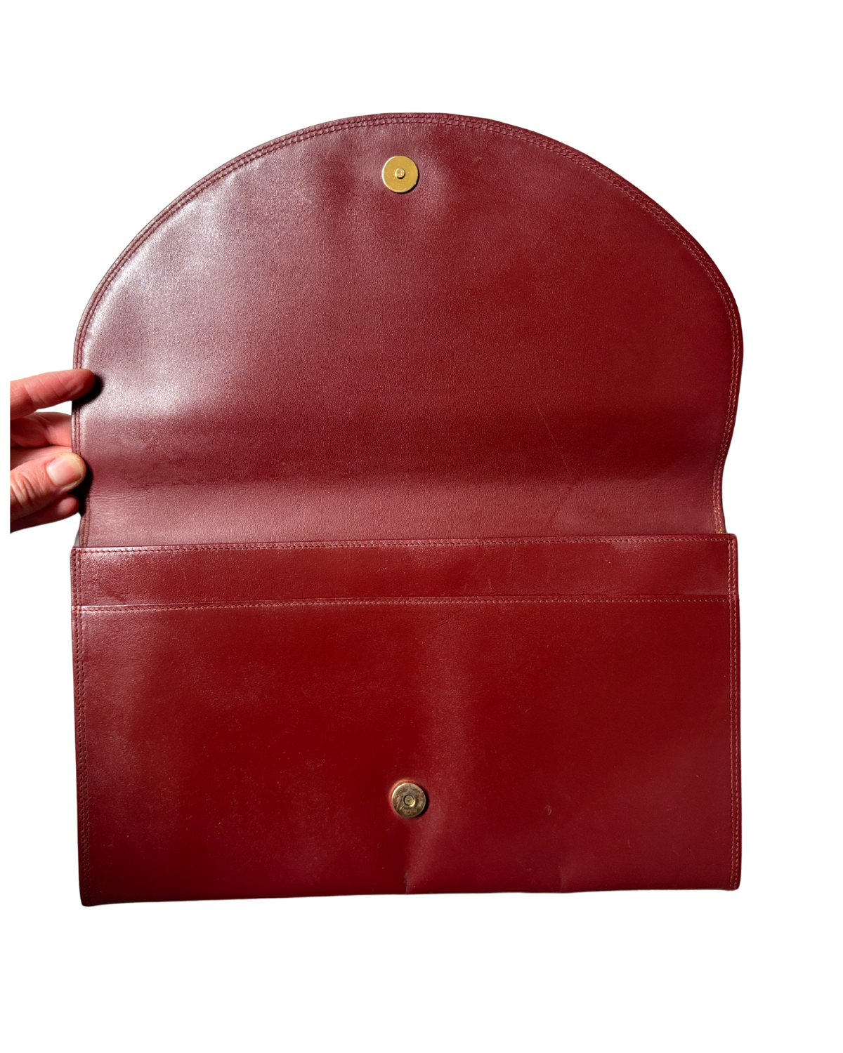 Cartier Vintage Bordeaux Leather Clutch (1970's)