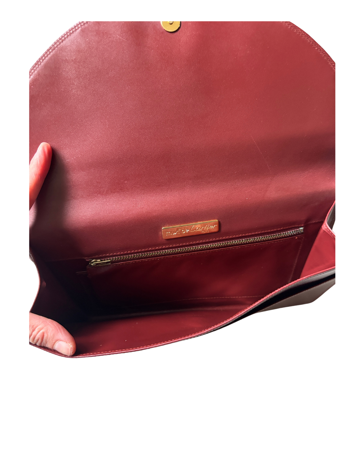 Cartier Vintage Bordeaux Leather Clutch (1970's)