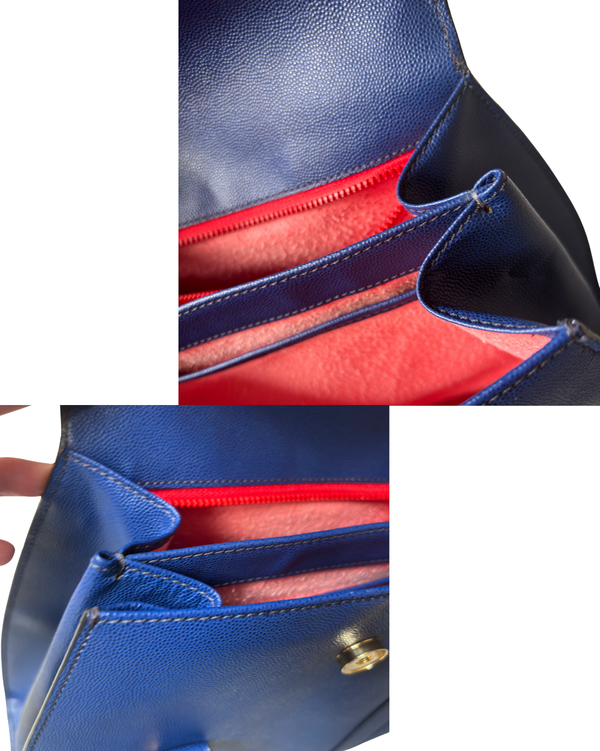 Rare Vintage Celine Iconic Royal Blue Triomphe Shoulder Bag
