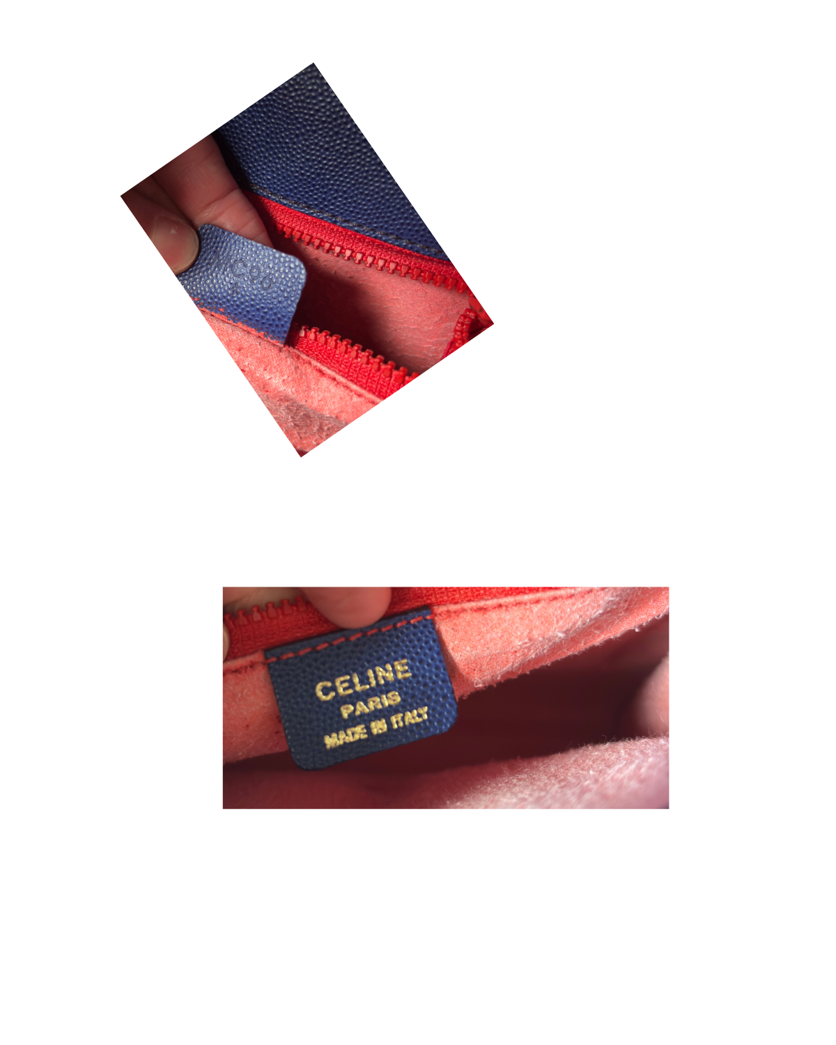 Rare Vintage Celine Iconic Royal Blue Triomphe Shoulder Bag