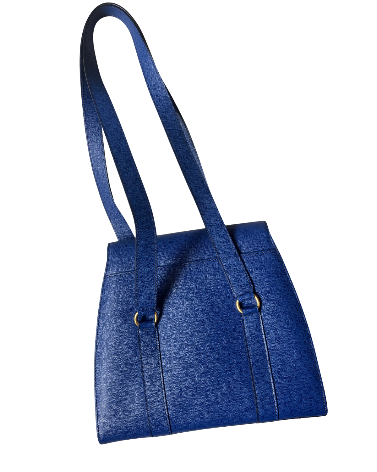 Rare Vintage Celine Iconic Royal Blue Triomphe Shoulder Bag