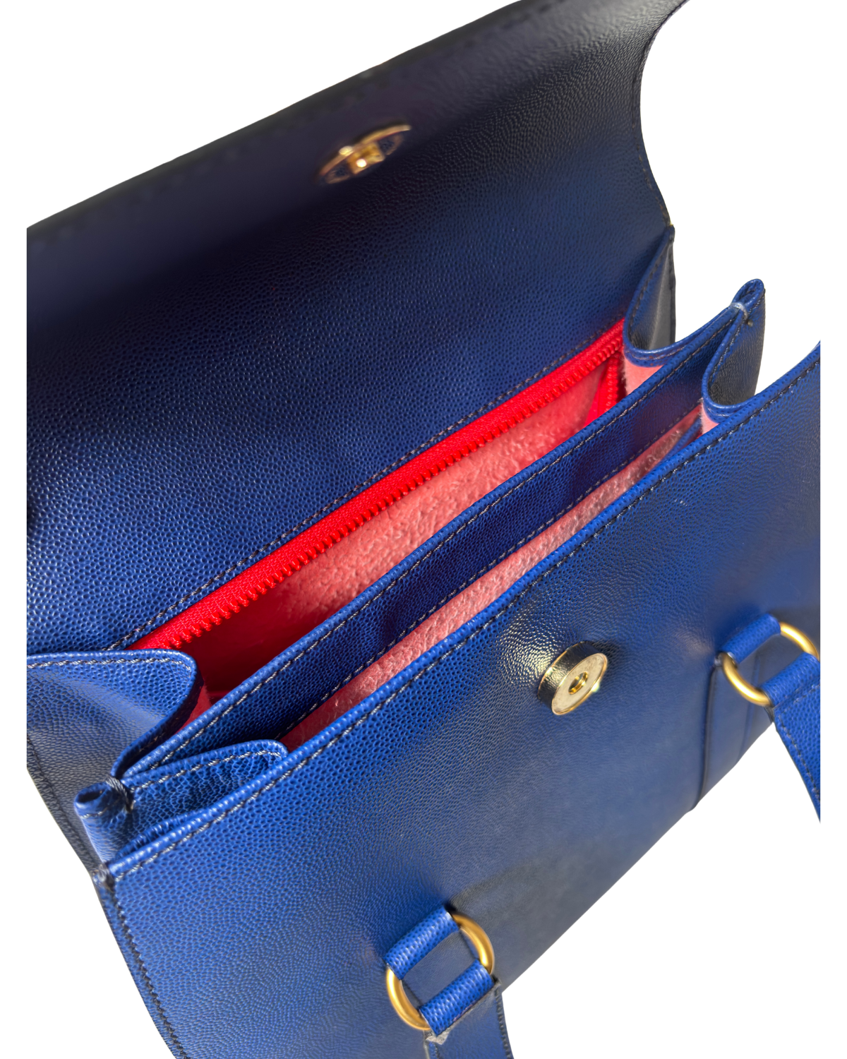 Rare Vintage Celine Iconic Royal Blue Triomphe Shoulder Bag