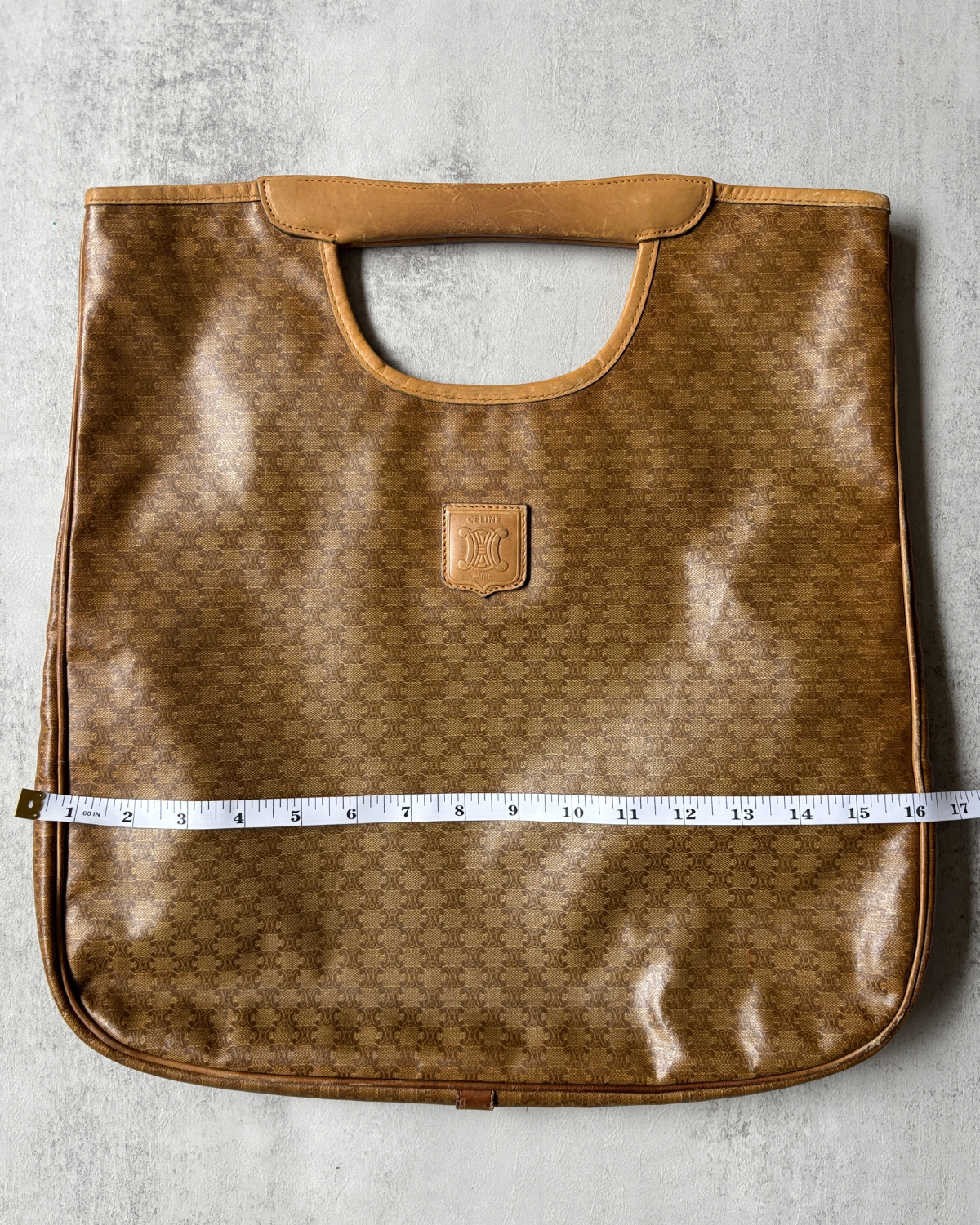 Céline Macadam Coated Canvas Top Handle Shopper Tote