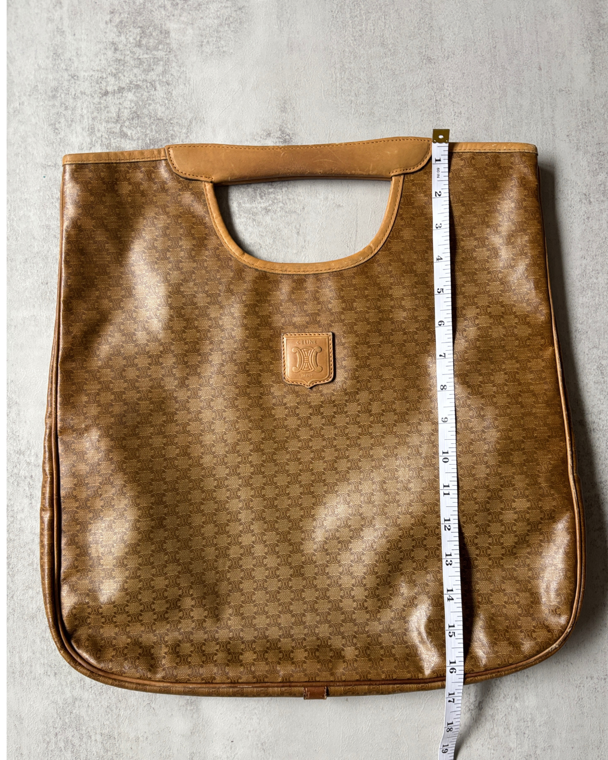 Céline Macadam Coated Canvas Top Handle Shopper Tote