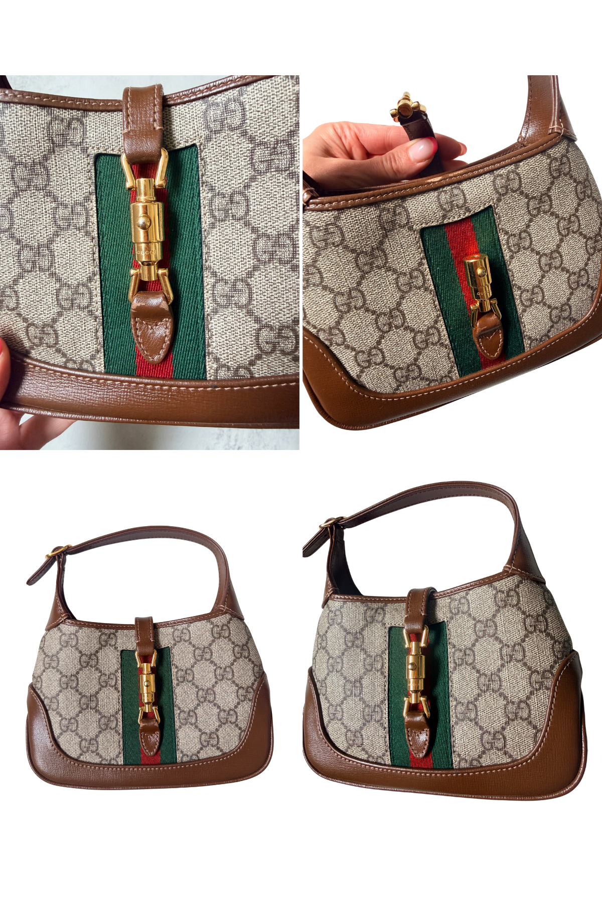 GUCCI GG Supreme Canvas Jackie 1961 Mini 2in1 Bag