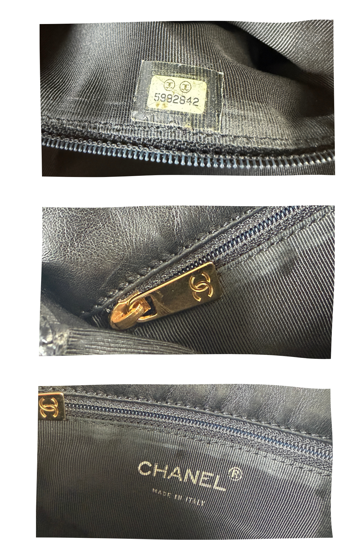 Chanel Vintage CC Flap Black Lambskin Messenger Bag 1997–1999