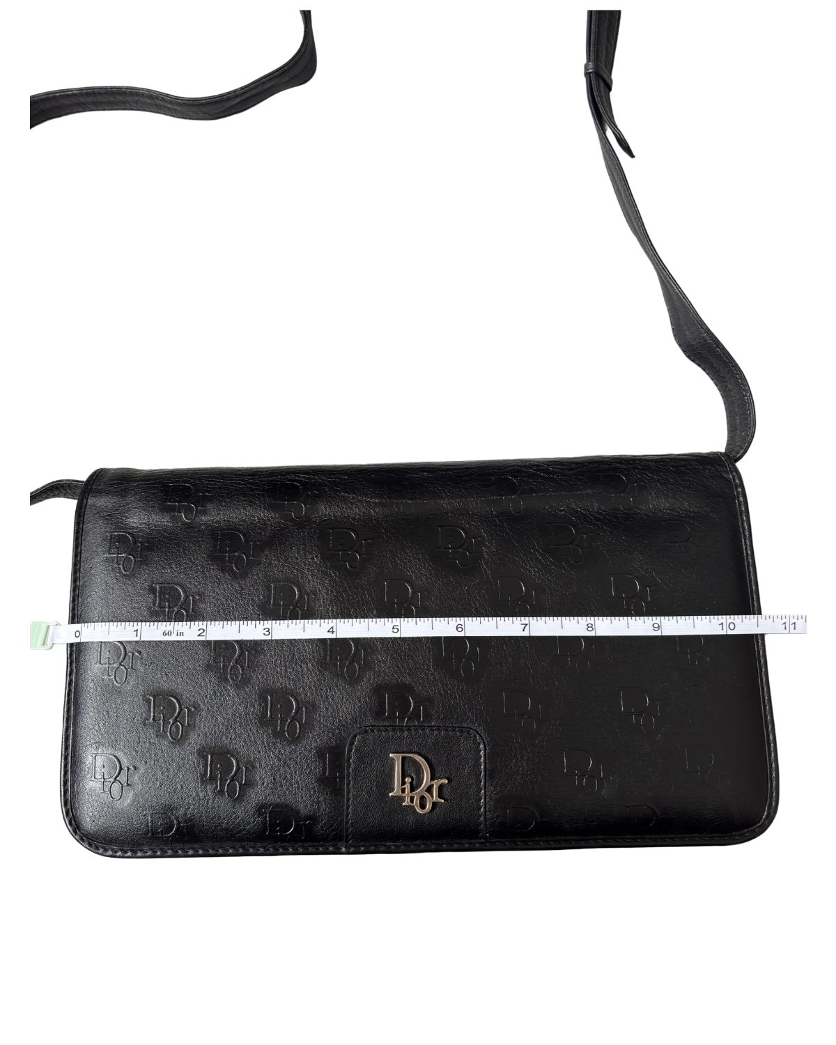 Dior (RARE) Leather Embossed Dior Clutch / Shoulder Bag