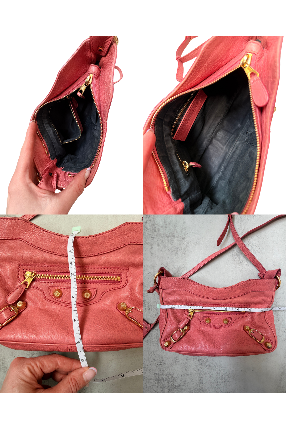 Balenciaga Giant Hip Bubble Gum Pink Shoulder Bag (with Mirror)