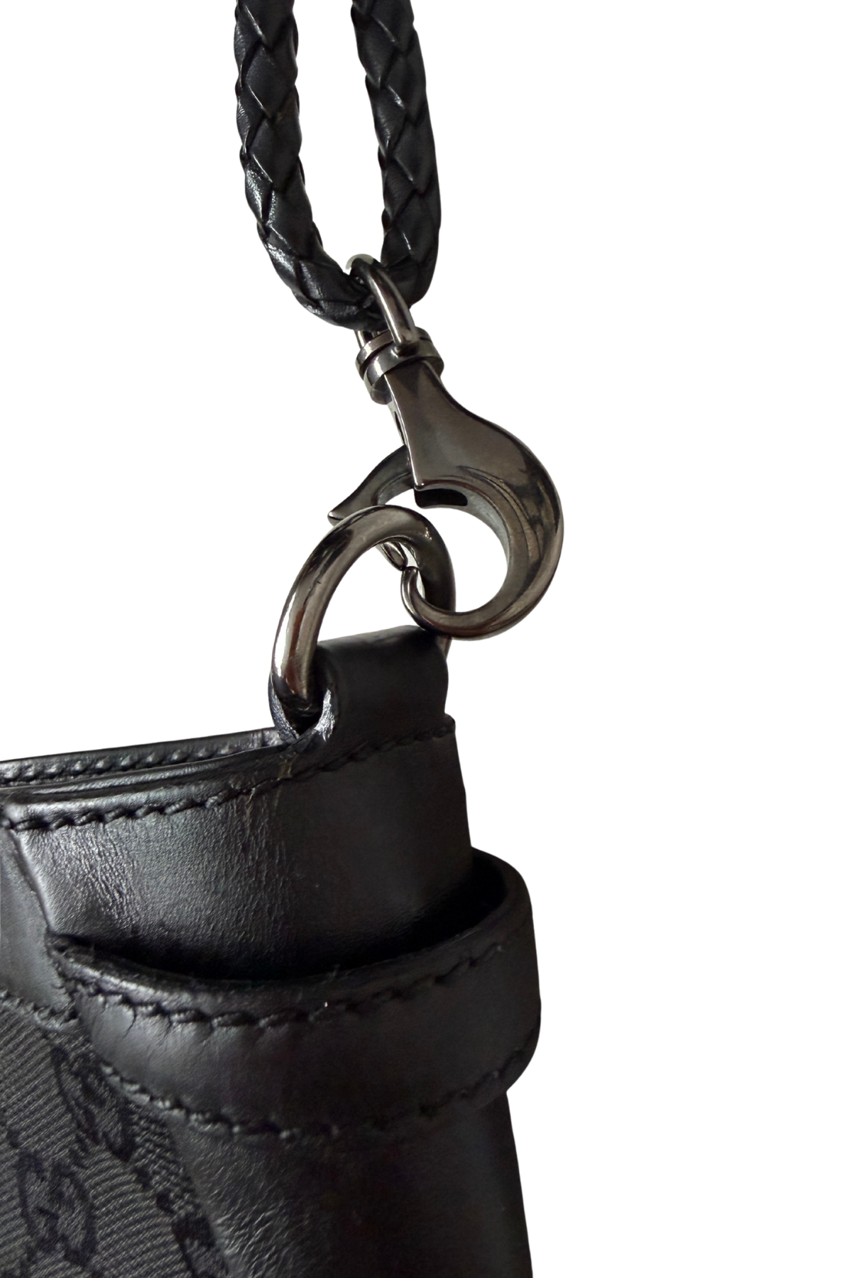 Gucci GG Canvas Crossbody Bag with Braided Strap