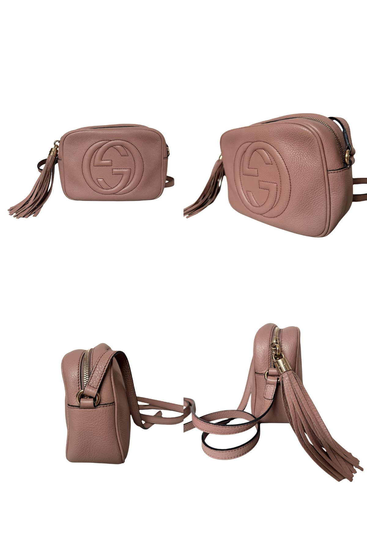 Gucci Pink Beige Interlocking G Soho Disco