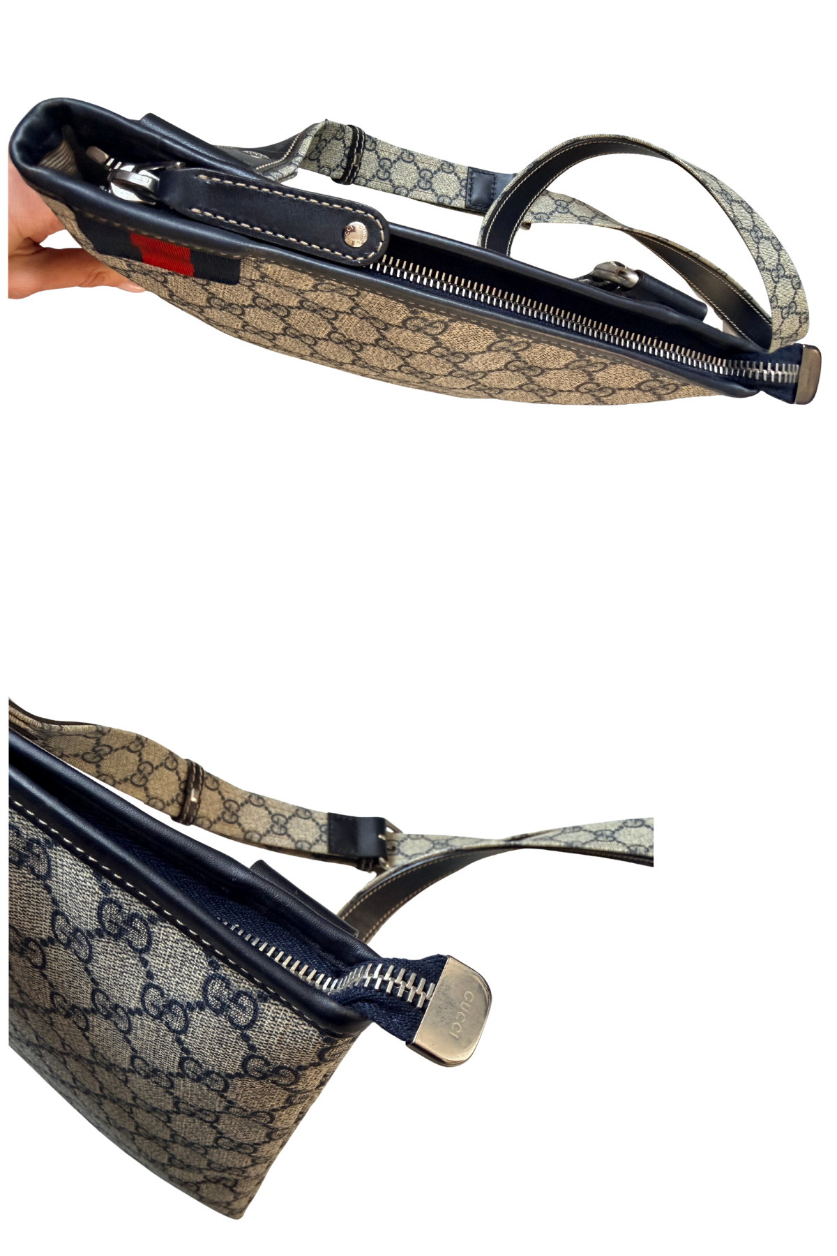 GUCCI GG Navy Supreme Crossbody Bag