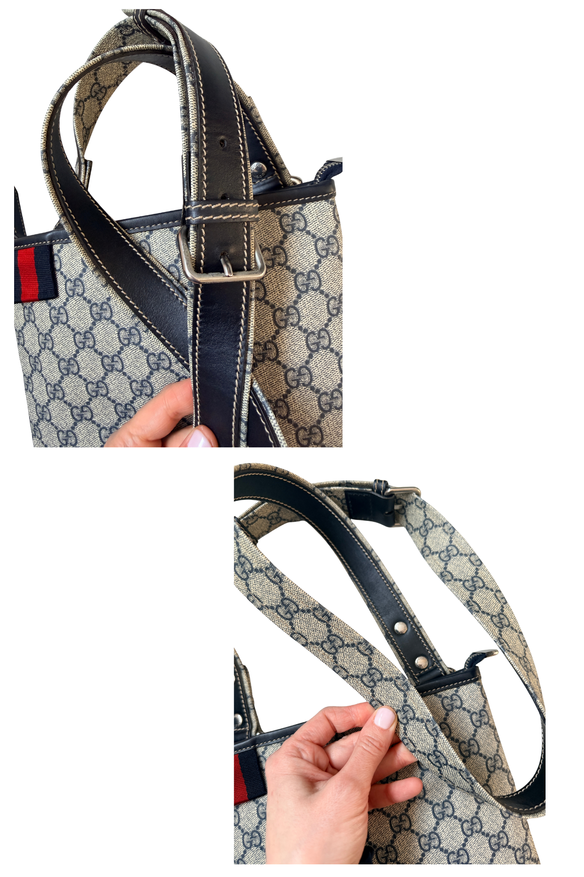GUCCI GG Navy Supreme Crossbody Bag