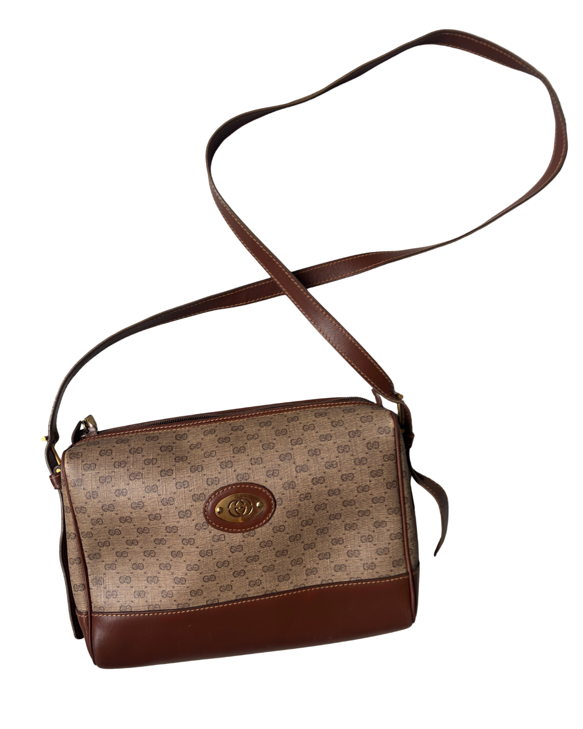 Gucci Brown Supreme GG Monogram Shoulder Bag