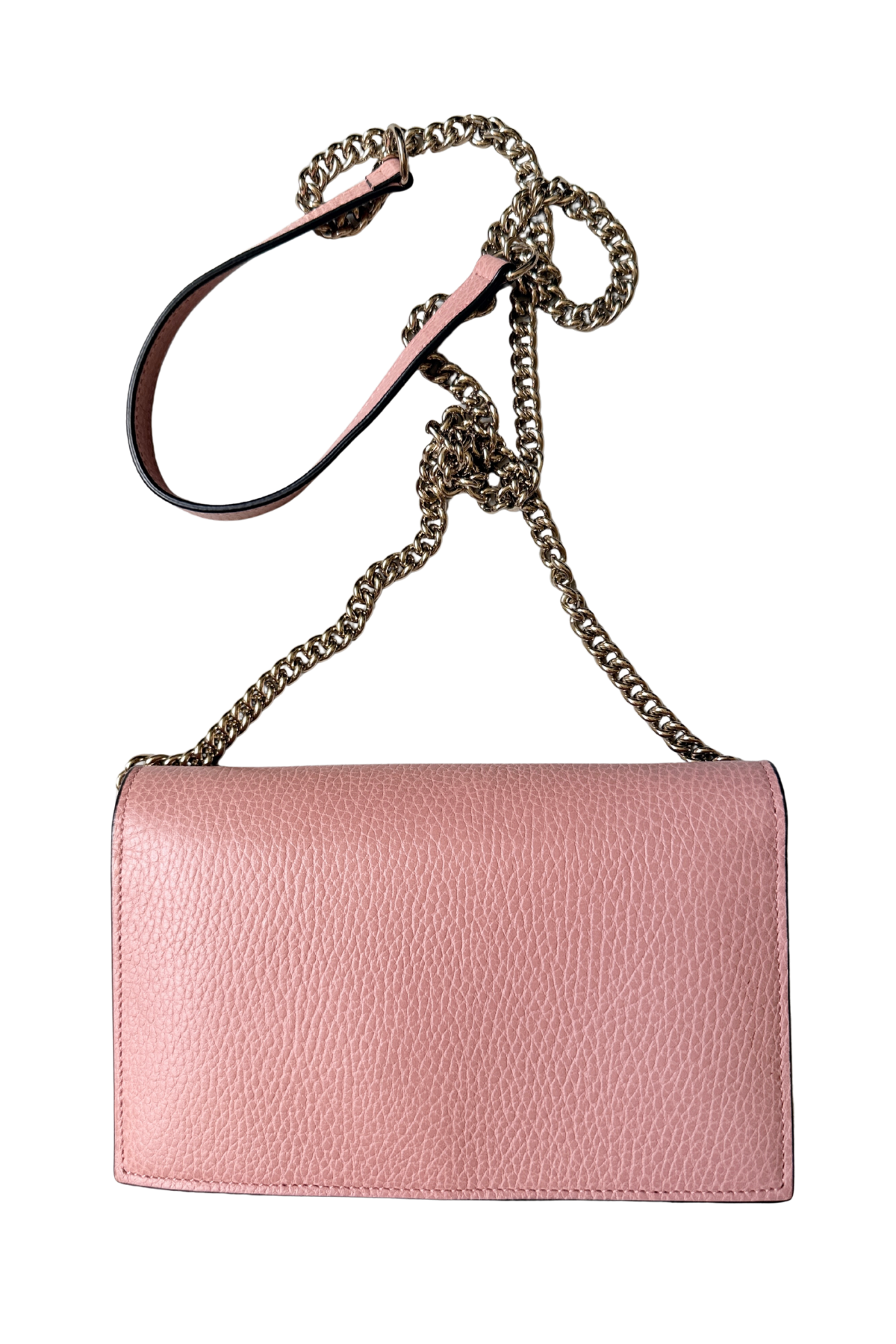 Gucci Pink Pebbled Leather Interlocking G WOC
