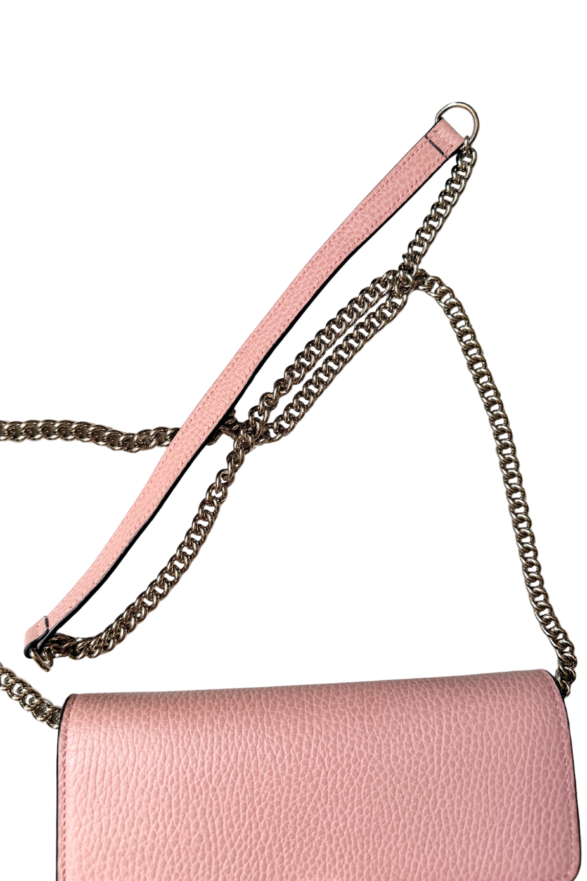 Gucci Pink Pebbled Leather Interlocking G WOC