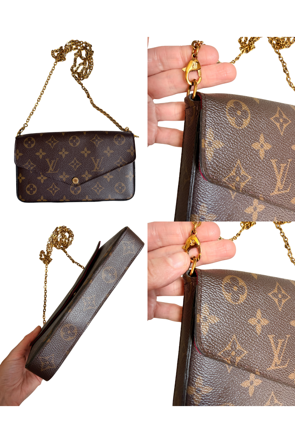 Louis Vuitton Pochette Félicie Monogram Fuchsia | Full Set | 2016