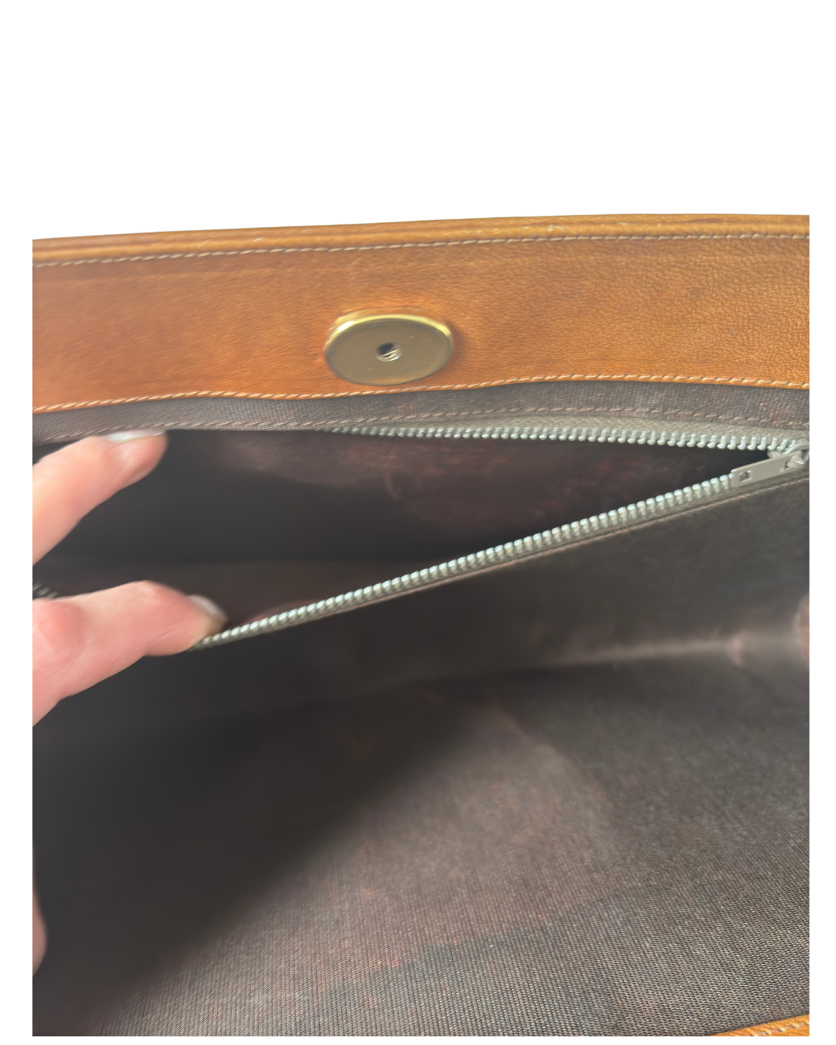 Gucci RARE Vintage Brown Canvas Clutch 2-Way Bag
