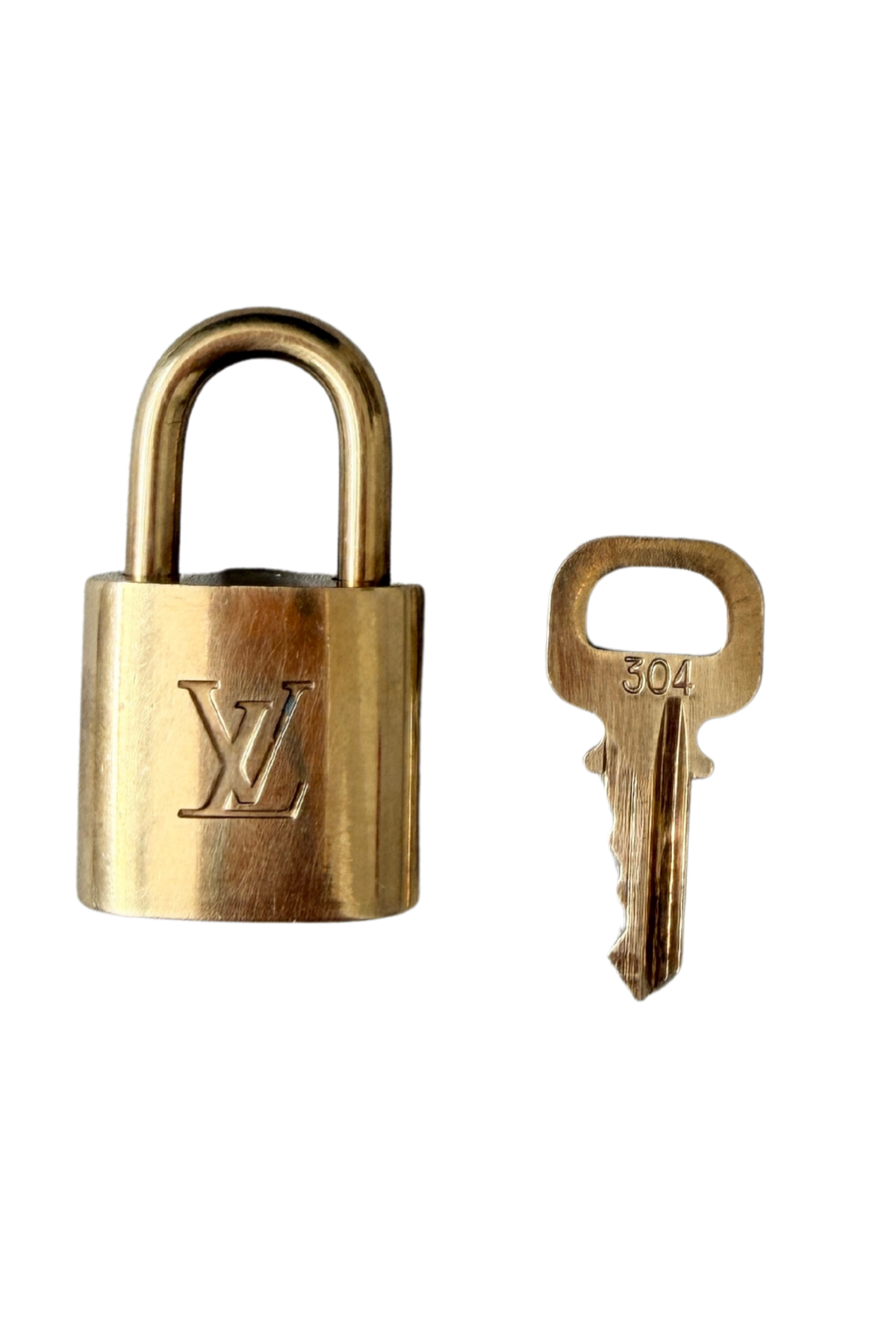 Louis Vuitton Vintage Brass Lock & Key #304