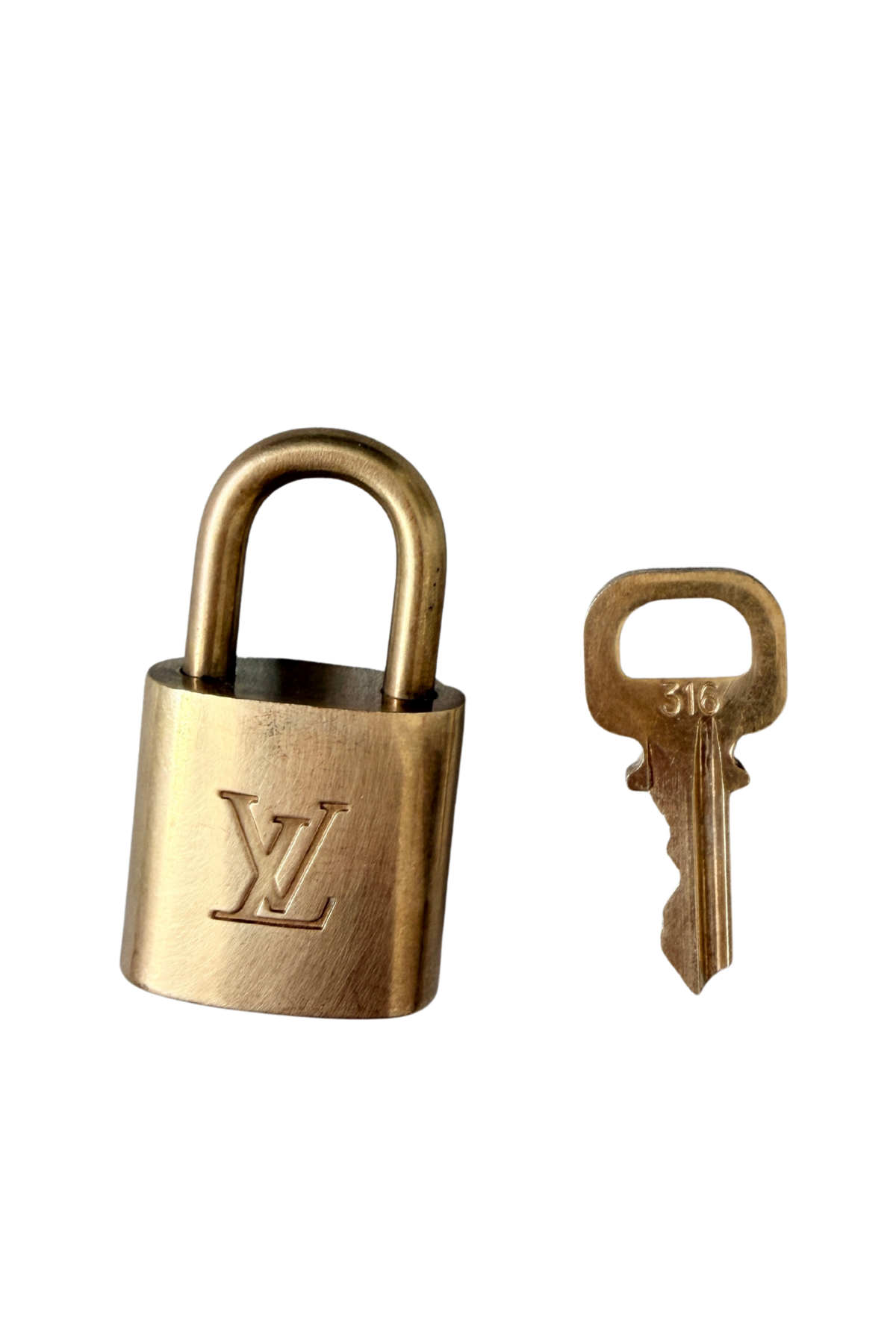 Louis Vuitton Vintage Brass Lock & Key #316-2