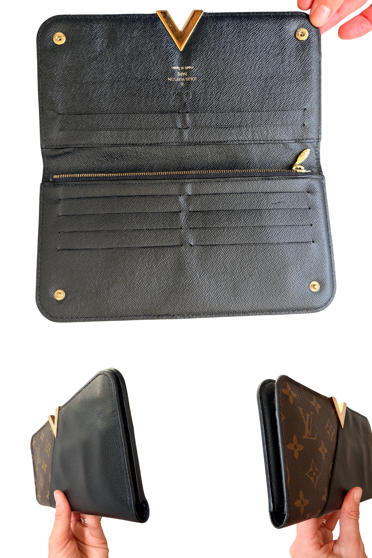 Louis Vuitton Kimono Wallet Monogram & Black Leather | 2016