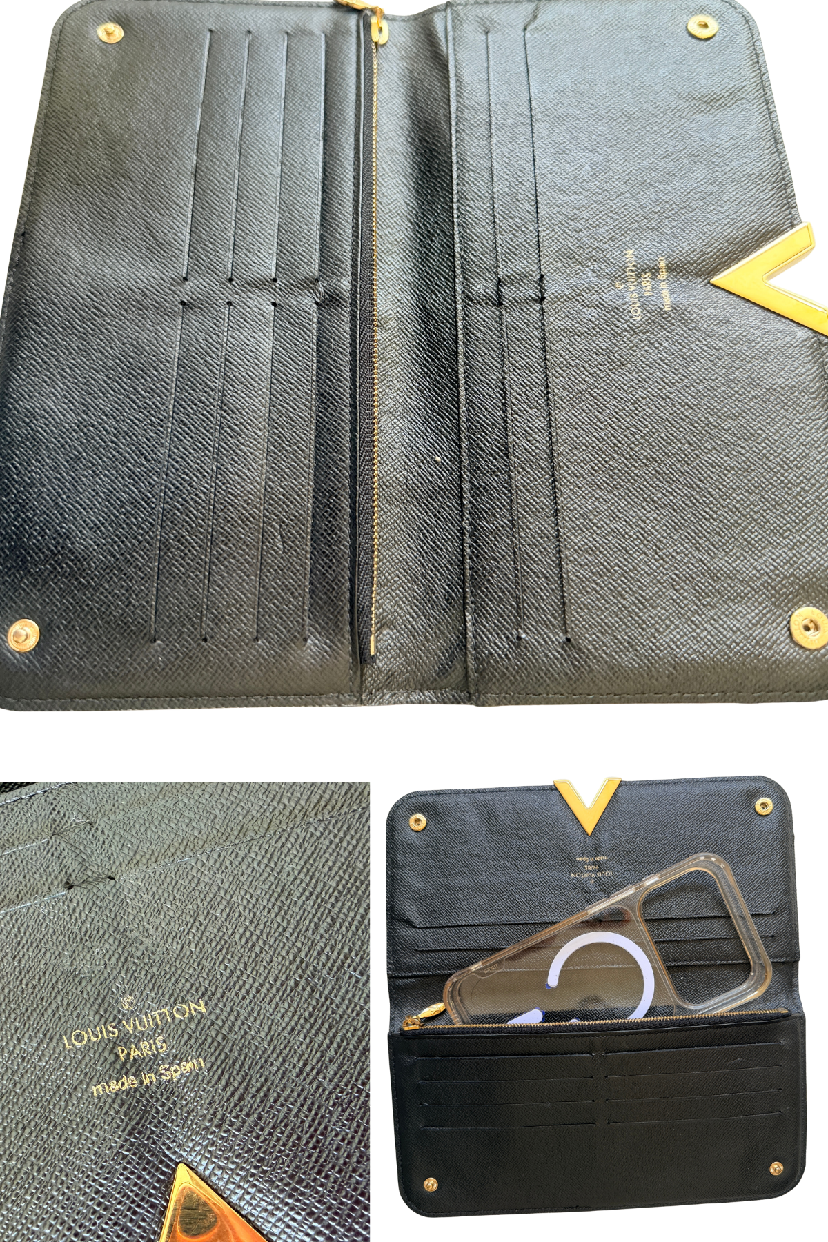 Louis Vuitton Kimono Wallet Monogram & Black Leather | 2016