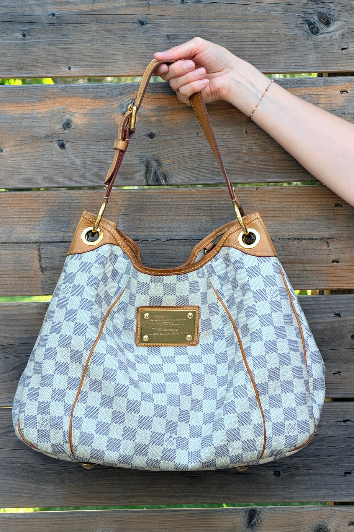 Louis Vuitton Galliera PM Damier Azur Shoulder Bag (2009)