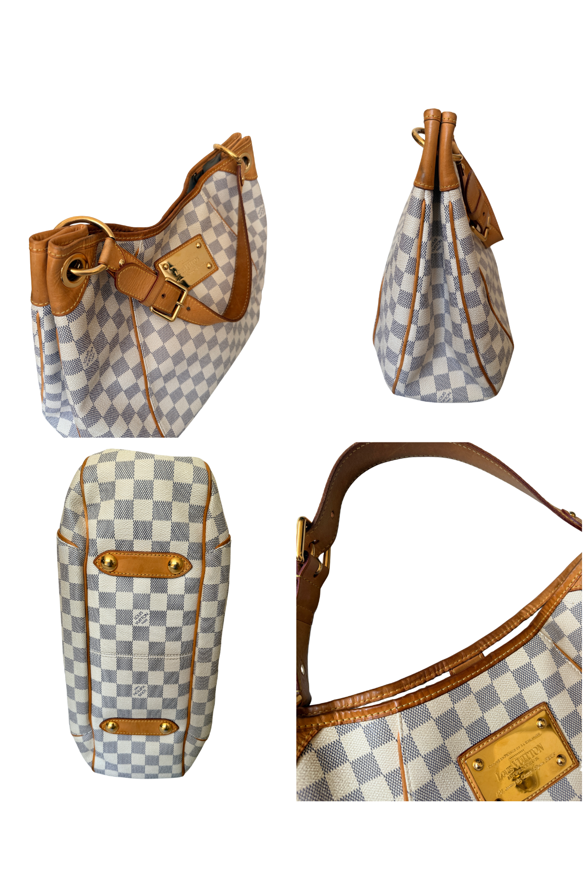 Louis Vuitton Galliera PM Damier Azur Shoulder Bag (2009)