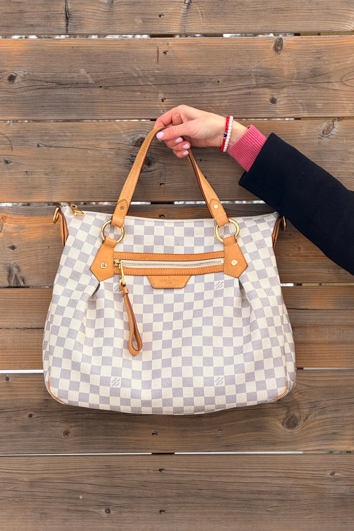 Louis Vuitton Damier Azur Evora MM Shoulder Bag (2017)