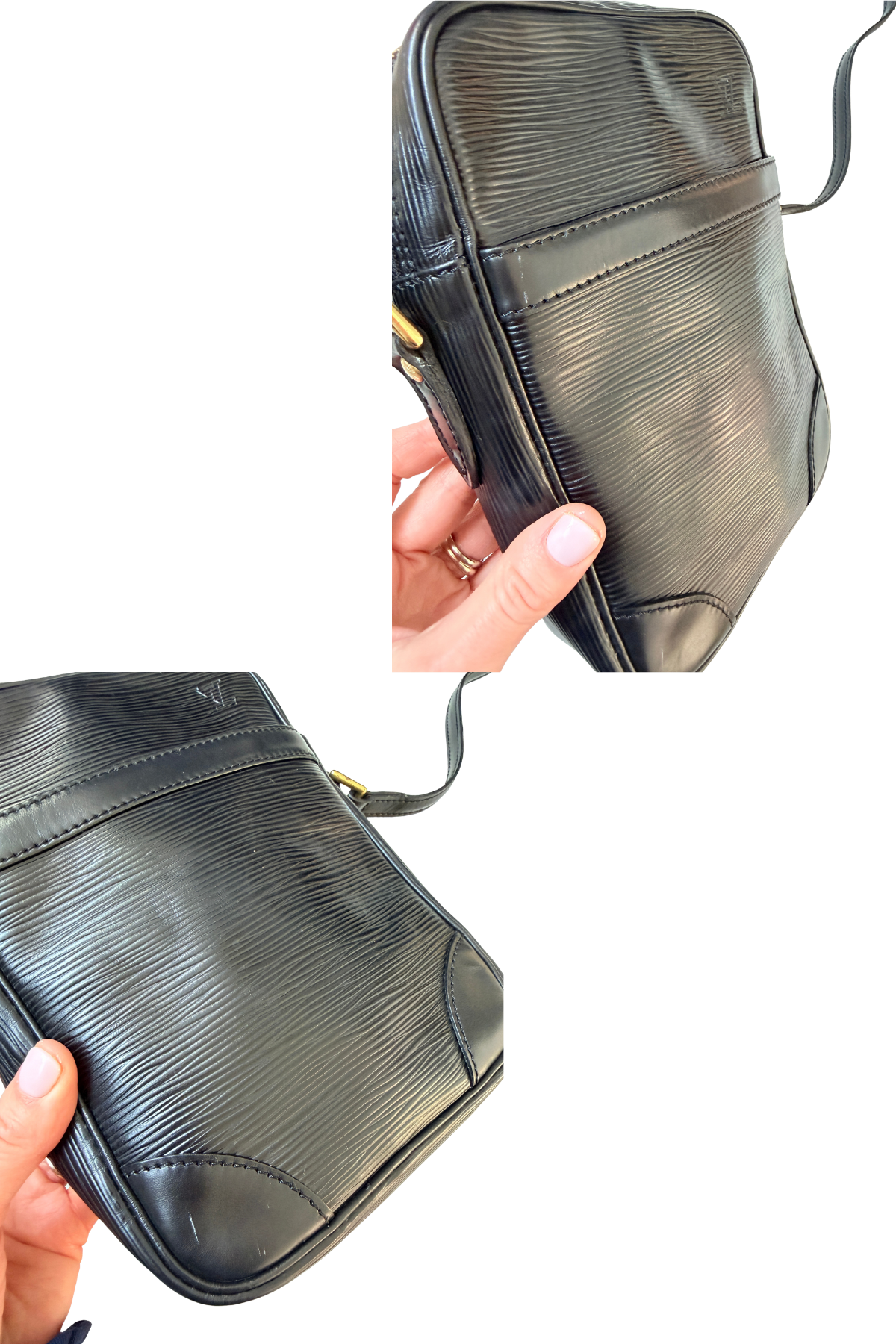 Louis Vuitton Black Epi Danube Crossbody (1989)