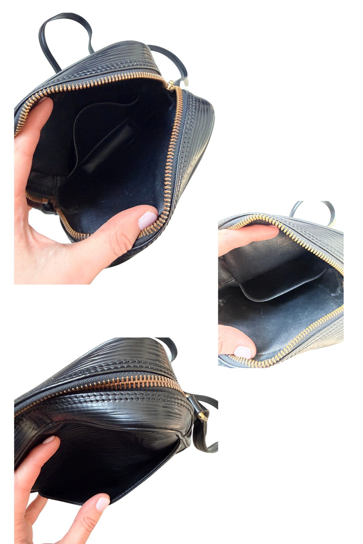 Louis Vuitton Black Epi Danube Crossbody (1989)