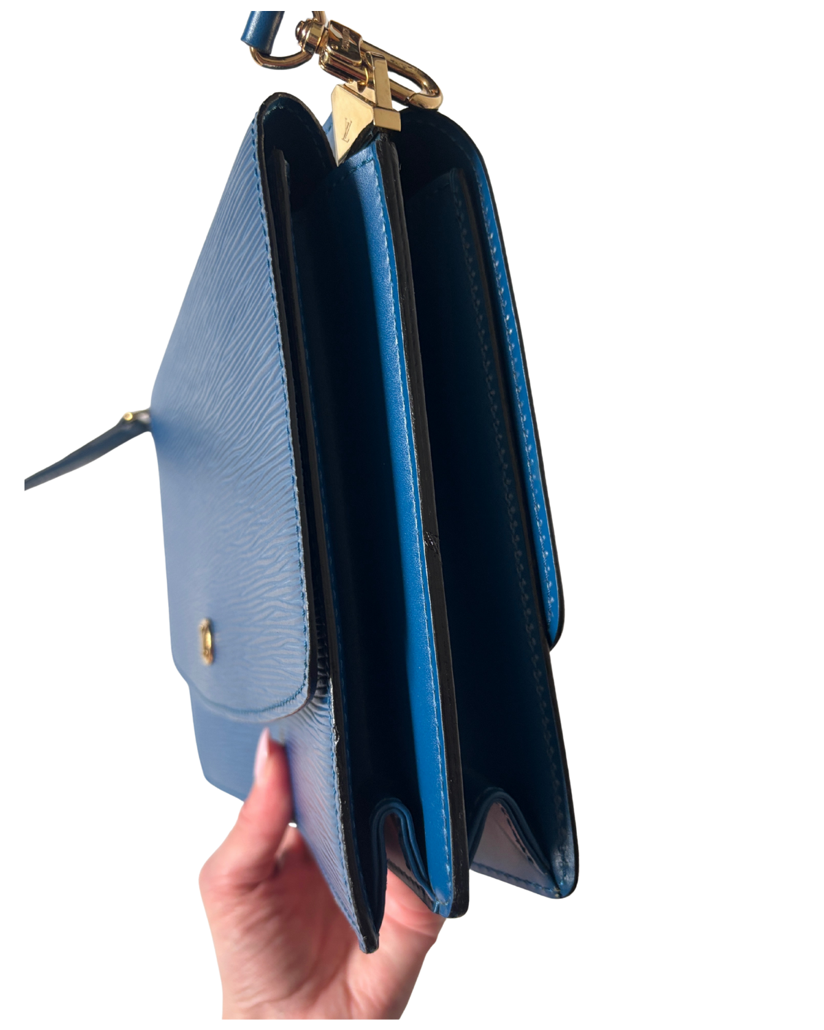 Louis Vuitton Grenelle Toledo Blue Épi Leather 2Way Bag (1995)