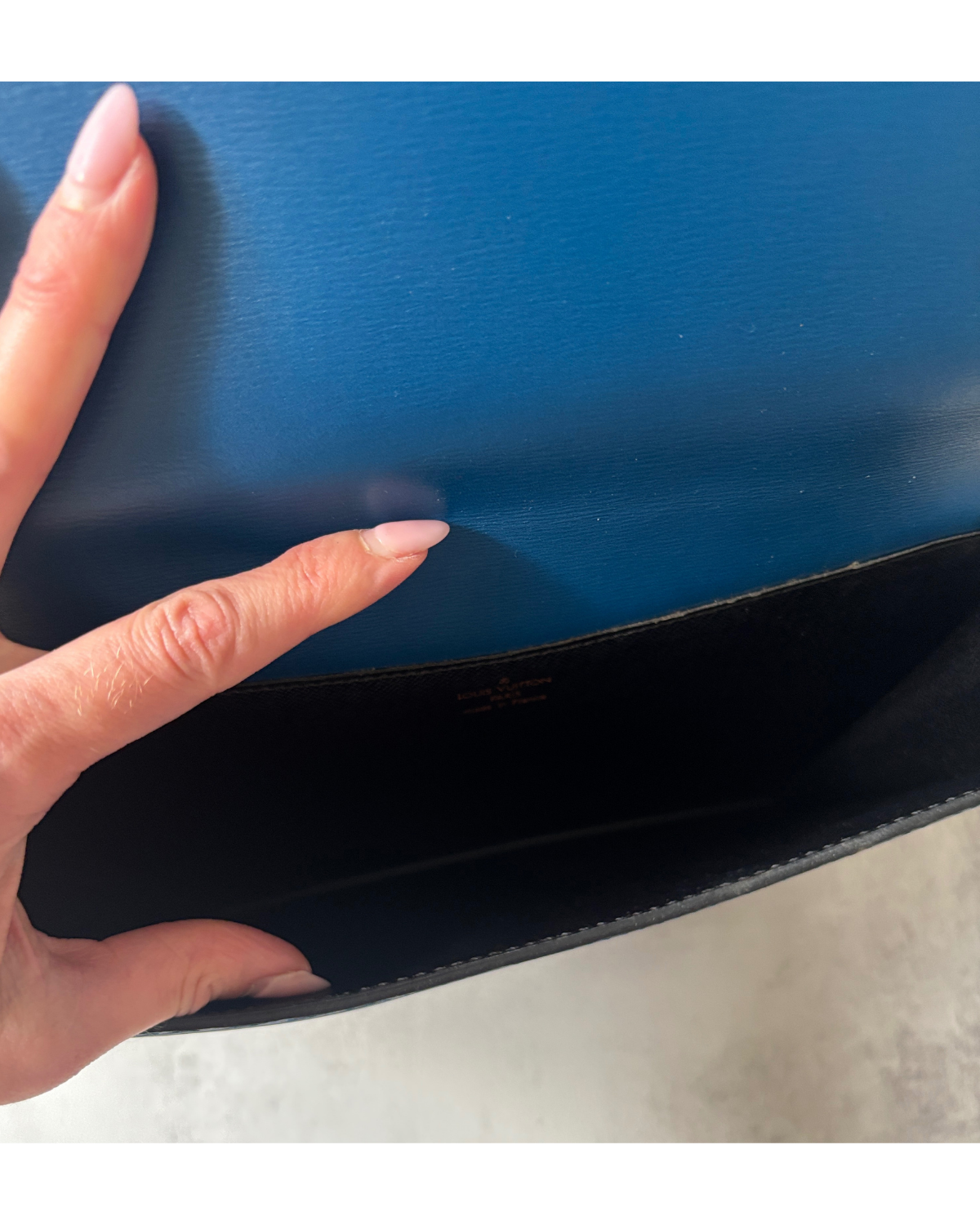 Louis Vuitton Grenelle Toledo Blue Épi Leather 2Way Bag (1995)