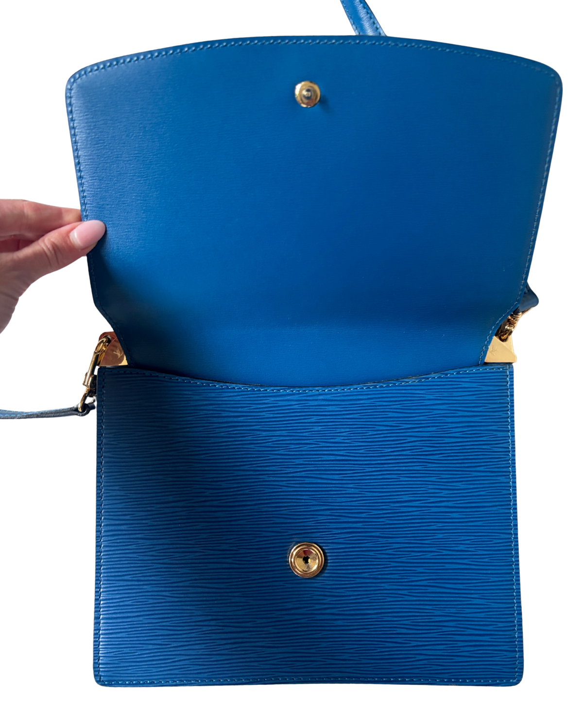 Louis Vuitton Grenelle Toledo Blue Épi Leather 2Way Bag (1995)