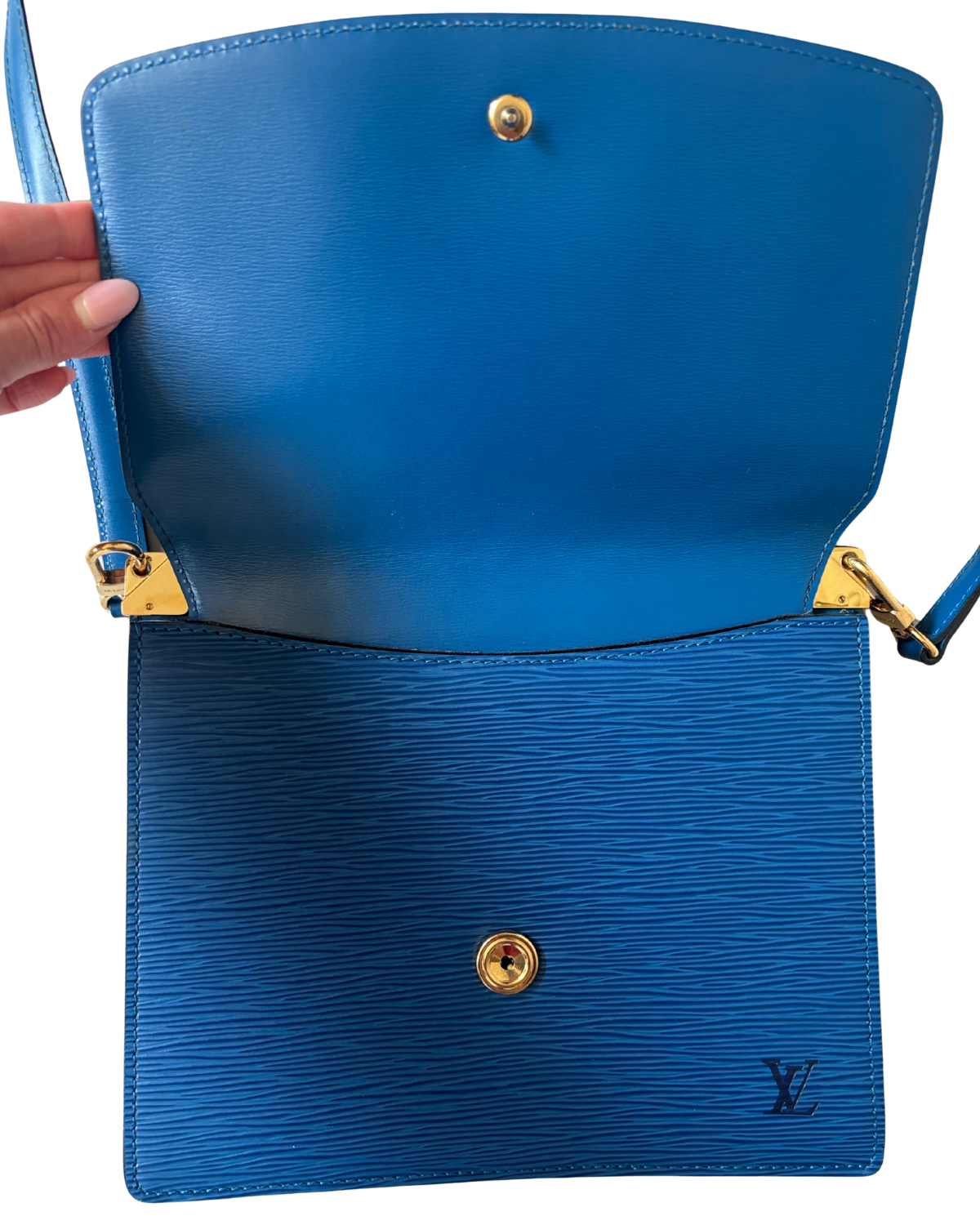 Louis Vuitton Grenelle Toledo Blue Épi Leather 2Way Bag (1995)