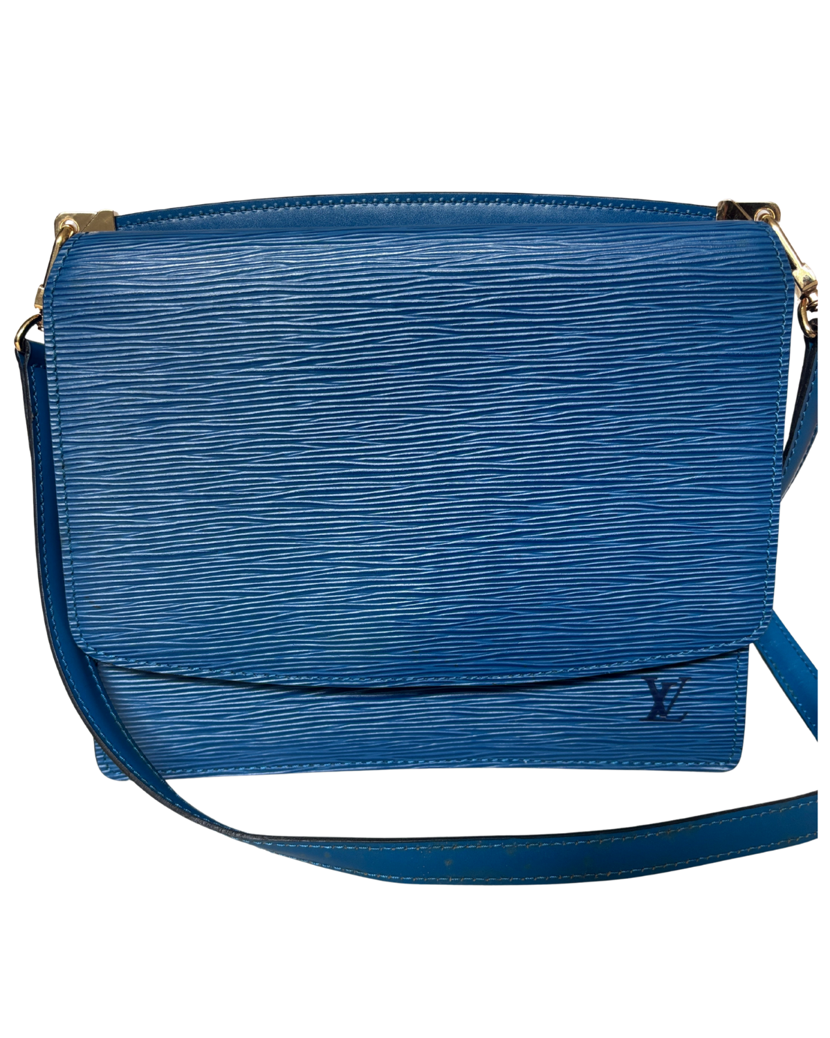 Louis Vuitton Grenelle Toledo Blue Épi Leather 2Way Bag (1995)