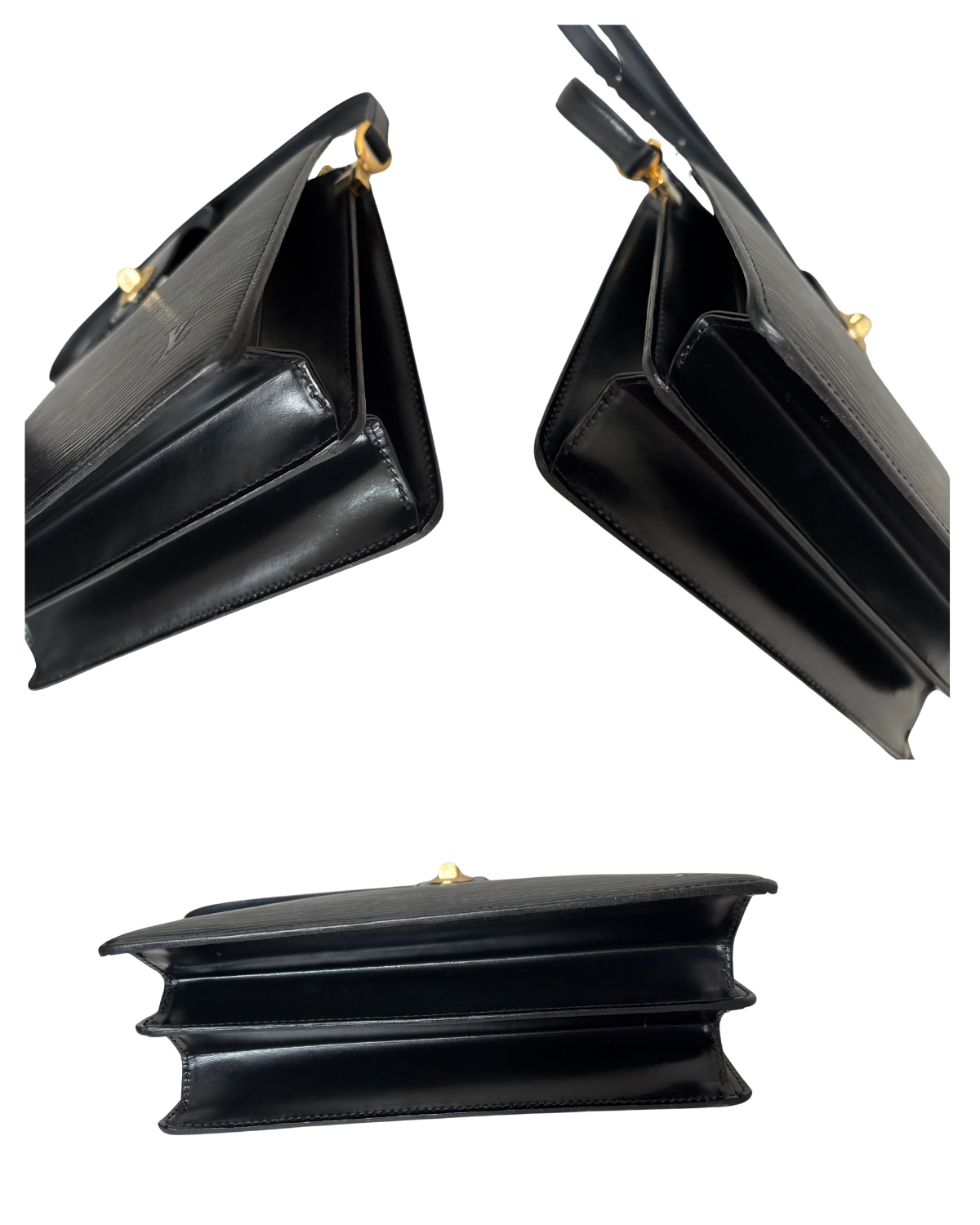 Louis Vuitton Black Epi Leather Capucine Bag